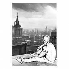 Записная книжка 130х210мм 56л линия для мальчиков Вдали софт-тач Alpha-Trend, 410051
