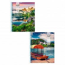 Тетрадь спираль  48л клетка Красота природы-2 Проф-Пресс, 48-0090