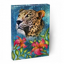 Записная книжка А5 80л Дикие кошки и цветы-2 Проф-Пресс Collezione, 80-2805