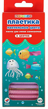 Пластика 6 цв., Цветик 34411085, 120гр,пастельные цвета, ЗХК
