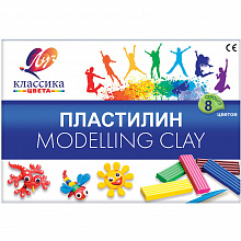 Пластилин 8цв Классика со стеком 160г Луч 12С867-08