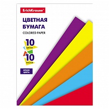 Цветная бумага 10 цв 10л А4 Basic Erich Krause 53156