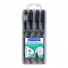 Набор маркеров для CD 4 цвета Centropen CD-PEN, 2606/4,4606/4