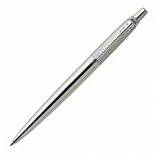 Ручка шариковая автоматическая 1мм синий стержень PARKER Jotter Premium Stainless Steel Diagonal M 1953197