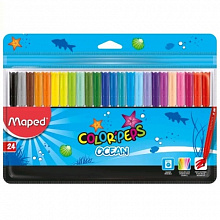Фломастеры 24 цвета MAPED Color Peps Ocean 845722