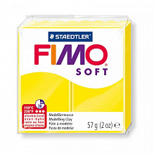 Пластика запекаемая 57г лимонная Staedtler Fimo Soft, 8020-10