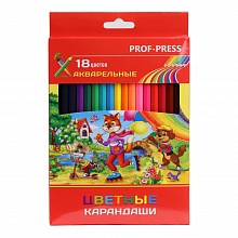 Карандаши акварельные 18 цв. Милая история Проф-Пресс, К-3782