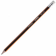 Карандаш чернографитный  2B с ластиком трехгранный MAPED Black Peps 851722