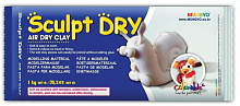 Глина 1000гр белая Sculpt Dry MUNGYO, MGMW1000