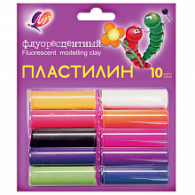 Пластилин 10 цв флуоресцентный Луч 12с766-08