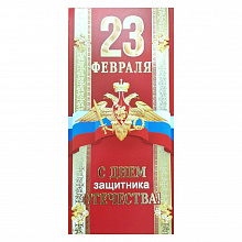 Открытка евро 23 Февраля с конвертом 023.612 МП