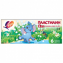 Пластилин 6цв классический ZOO Мини Луч, 19С1271-08