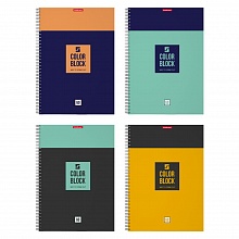 Тетрадь спираль 60л А4 клетка ассорти Color Block Erich Krause, 49681