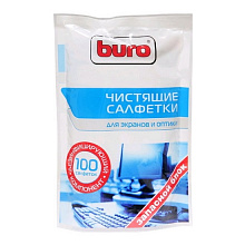 Салфетки чистящие Запасные для экранов и оптики 100 штук BURO BU-Zscreen