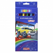 Карандаши  12 цв Авто Проф-Пресс TM Profit, КЦ-8351