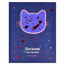 Дневник для старших классов 48л твердый переплет Космо кот Феникс, 60100