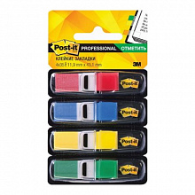 Закладки клейкие 44х12мм 4 цвета по 25л пластиковые 683-4-RU 3M Post-it Professional 7000042768