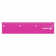 Линейка ПВХ 15см розовая ДПС 3235.Л15-521