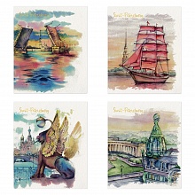 Тетрадь  48л клетка ассорти Питер Полином, 3213        