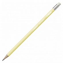 Карандаш чернографитный HB с ластиком шестигранный корпус желтый STABILO SWANO PASTEL 4908/01-HB