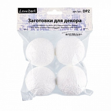 Заготовка пенопласт Шар 6см Love2Art, 4шт.(цена за 1шт.), DPZ-32