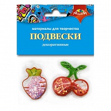 Подвески декоративные Клубничка и вишенка 2шт объемные КТС-ПРО, С3535-06