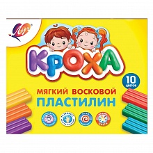 Пластилин 10 цв восковой Кроха Луч 12С875-08