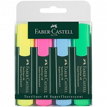 Набор текстовыделителей 4цв Faber-Castell 48, 154804