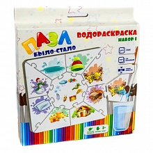 Пазл-водораскраска Было-стало РАКЕТА, Р3005