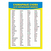 Плакат двусторонний А4 Словарные слова/Звуки русского языка Мир поздравлений 071.386 