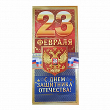 Открытка евро 23 Февраля с конвертом 23.137 ОП