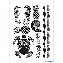 Наклейки Карибы Classic черно-белые HERMA TATTOO, 15170