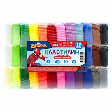 Пластилин 36 цв воздушный в пакете Человек Паук KiKi, PL030