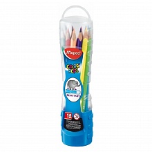 Карандаши  12 цв трехгранные ударопрочные в тубусе MAPED Squeezy Tube 832009