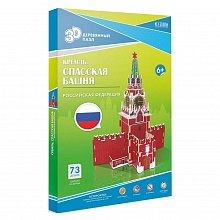 Пазл деревянный 3D Спасская башня 23,5х37,5см ГЕОДОМ, 4607177454894