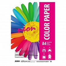 Бумага для офисной техники цветная А4 80г/м2 50л розовый неон Канцбург Б4-50-НР
