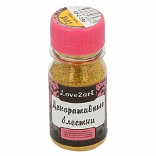 Блестки для декора 20г золотой голографик Love2art GFC-256 02