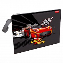 Папка на молнии текстиль А4 черная Drift King Erich Krause, 52641