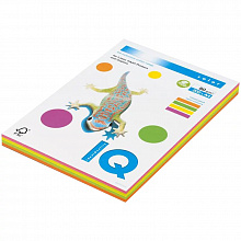 Бумага для офисной техники цветная А4 80г/м2 200л 4 цвета неон класс А IQ Color Neon Mix