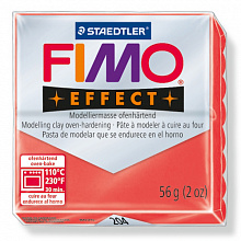 Пластика запекаемая 57г полупрозрачная красная Staedtler Fimo Effect, 8020-204
