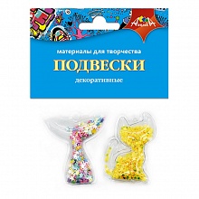 Подвески декоративные Кошечка и хвостик 2шт объемные КТС-ПРО, С3535-07