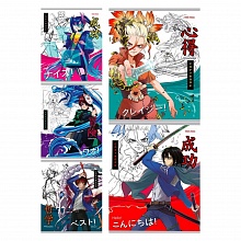 Тетрадь  48л клетка Аниме ассорти Проф-Пресс, 48-3998