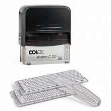 Штамп самонаборный 8-строчный 69х30мм русский и латинский шрифты Colop Printer 50C SET- F