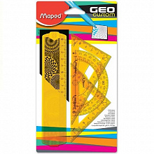 Набор геометрический малый 4 предмета MAPED Geocustom ассорти корпус 897139