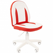 Кресло детское Chairman Kids 122 экокожа белая + красная 7033126
