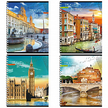 Тетрадь спираль  96л клетка Городские реки Проф-Пресс, 96-6914