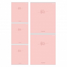 Тетрадь  48л клетка Любовь на розовом ассорти Проф-Пресс, 48-3013