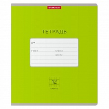 Тетрадь 12л клетка зеленая Классика Bright Erich Krause, 46478