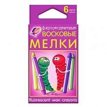 Мелки восковые 6 цветов флуоресцентные Луч 15С1054-08