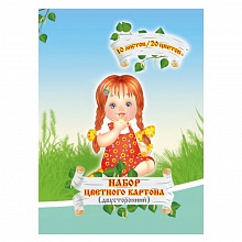 Картон 20цв 10л А4 двусторонний Мультики Бланкиздат 100399
